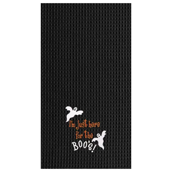 I'm Just Here For Boo's Halloween Cotton Waffle Weave Kitchen Towel Decor Decoration {1}