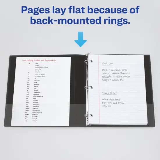 Avery Economy View 3 Ring Binders, 3 Inch Round Rings, 2 Black Binders (46037) {6}