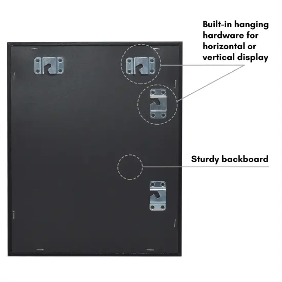 Americanflat Front Loading Shadow Box Frame - 1.5 Interior Depth for Memorabilia - Display Case for Keepsakes - Magnetic Closure - Includes Pins to Secure Items - Hanging Hardware {11}