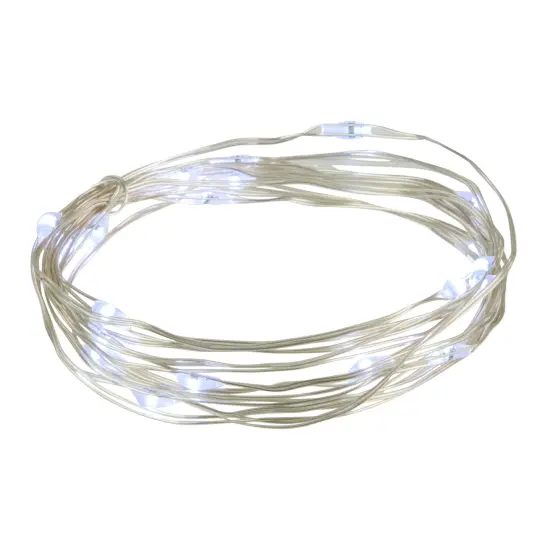 Northlight Micro Fairy Christmas Lights - LED Pure White - 6' Copper Wire - 20ct {3}