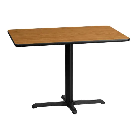Emma and Oliver 30"x42" Rectangular Laminate Table with 23.5"x29.5" Table Height Base Natural {1}
