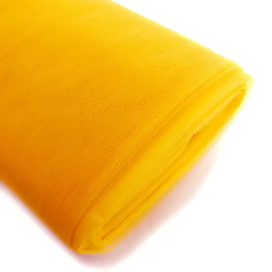 54" Tulle Fabric Bolt Yellow Gold {2}