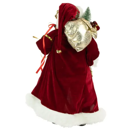 Northlight 24" African American Santa Claus with Gift Bag Christmas Figure Red {7}