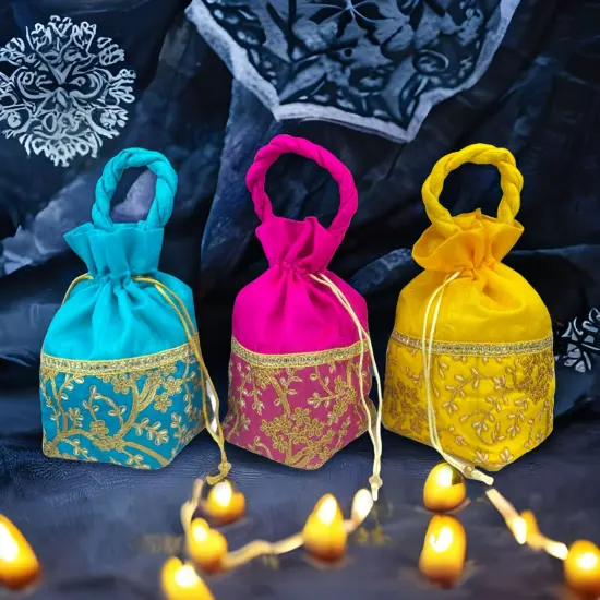 Potli Bags, Eid Gifting, Favor, Indian Muslim Punjabi Wedding Favor, Diwali Gift Bag, Return Favor, Gift, Housewarming, Jewelry Organizer {3}