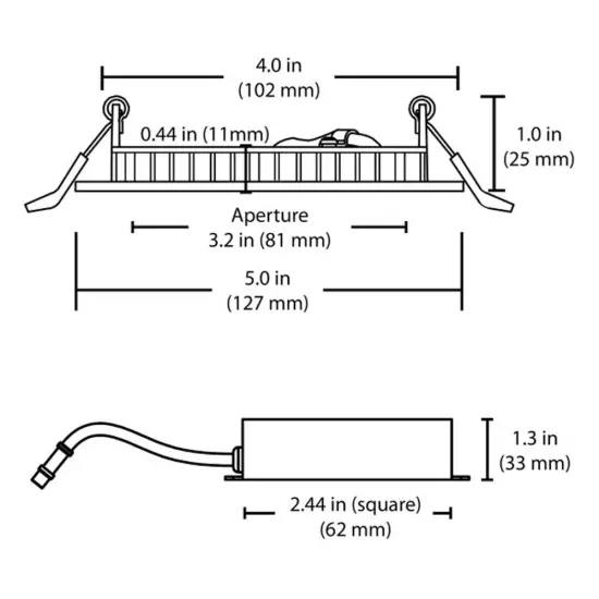 DLE4 Series 4 in. Round White Flat Panel LED Downlight in 5000K Natural Light {2}