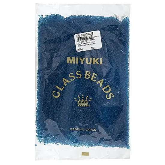 Miyuki 250g Transparent Round Seed Beads, 11/0 Capri Blue #149 {3}