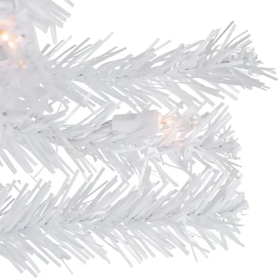 Northlight Pre-Lit Slim Woodbury White Pine Artificial Christmas Tree - 3' - Clear Lights {6}