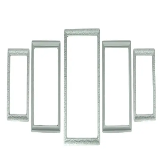 White Beveled Wood Look 5 Piece Gallery Wall Photo Frame Set {1}