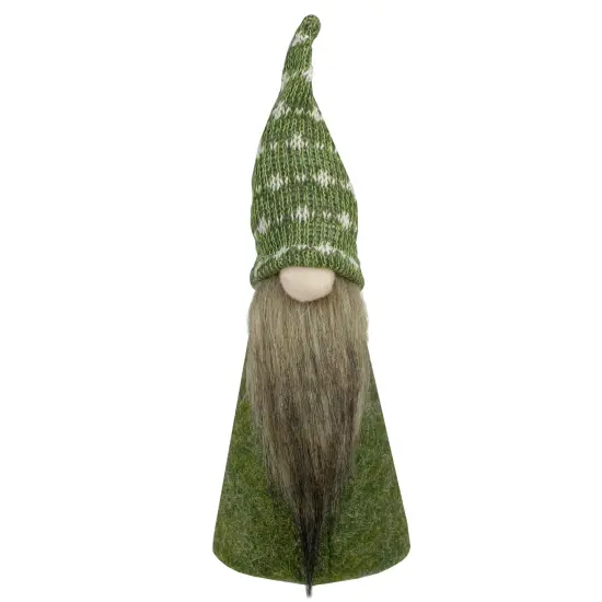 Northlight Cone Gnome Christmas Figure - 9" - Green and White {1}