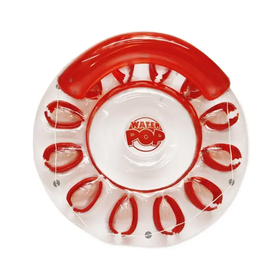 Pool Central Inflatable Red and Clear Water Pop Circular Swimming Pool Lounger, 72-Inch {1}