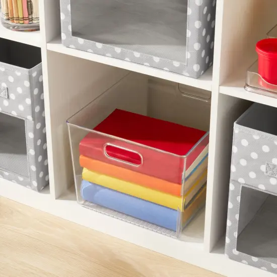 mDesign Plastic Stackable Storage Organizer Container Bin with Handles {2}