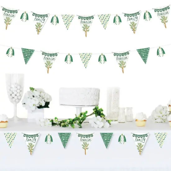 Big Dot of Happiness Family Tree Reunion - DIY Family Gathering Party Pennant Garland Decoration - Triangle Banner - 30 Pieces {3}