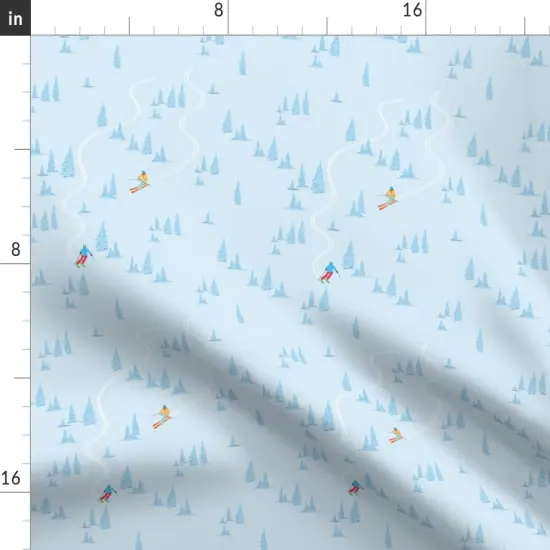 Various Fabrics by the Yard or Fat Quarter Winter Trees Adventure Snow Sport Custom Printed Fabric by Spoonflower {2}