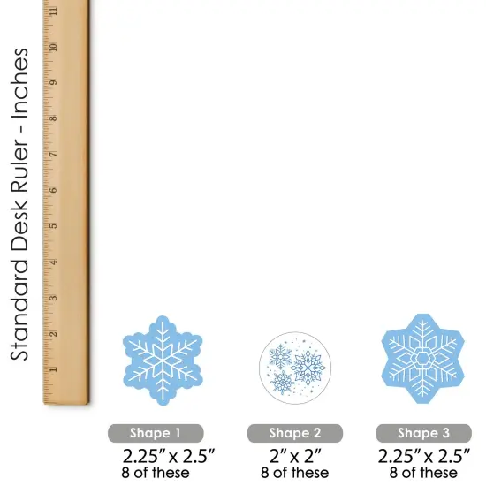 Big Dot of Happiness Blue Snowflakes - DIY Shaped Winter Holiday Party Cut-Outs - 24 Count {6}