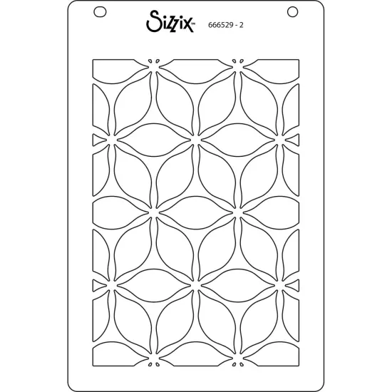 Sizzix A6 Layered Stencils 4/Pkg-Defined Petals {4}