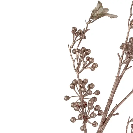 Northlight Glittered Berries Artificial Christmas Spray - 37" - Rose Gold {4}