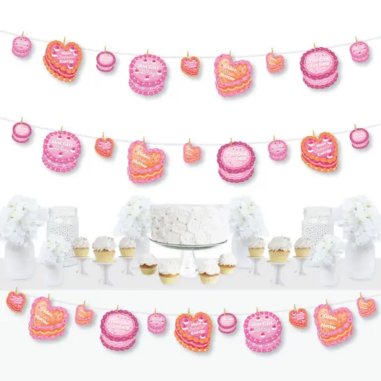 Big Dot of Happiness Hot Girl Bday - Vintage Cake Birthday Party DIY Decorations - Clothespin Garland Banner - 44 Pieces {1}
