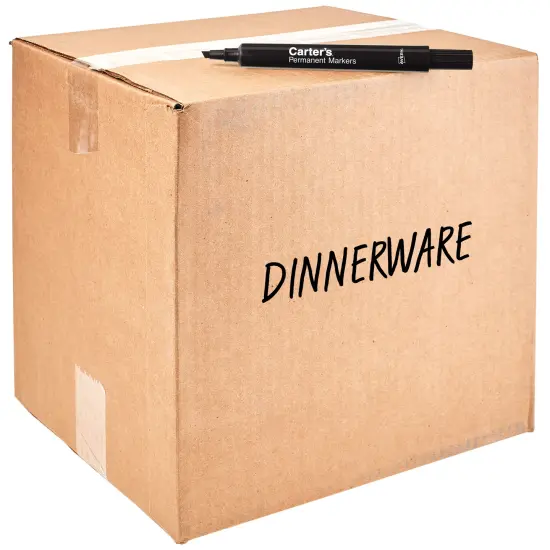 Carter's Permanent Markers, Chisel Tip, Large Desk-Style Size, 12 per Pack, 2 Packs, 24 Black Markers Total (50216) {4}