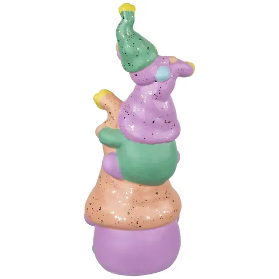 Northlight Gnome Tower Spring Figurine - 12" - Lilac and Orange Purple {6}