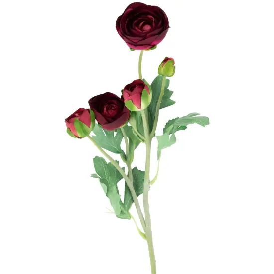 Northlight Real Touch&trade; Red Ranunculus Artificial Floral Sprays, Set of 6 - 21" {4}
