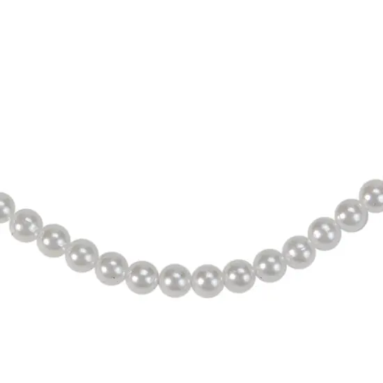 Northlight Shiny Pearl Beaded Christmas Garland - 15' x .25" - White - Unlit {3}