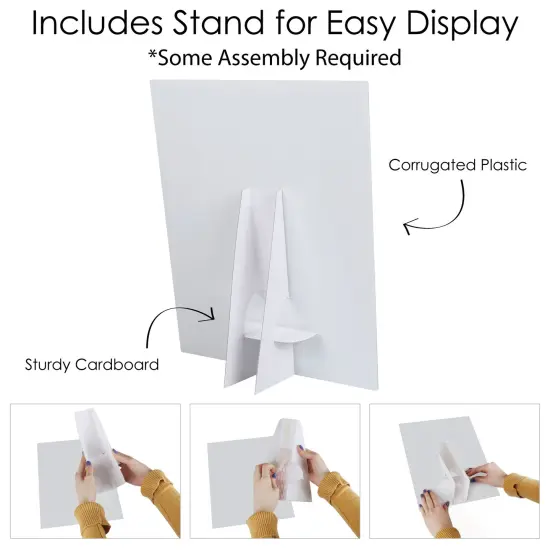 Big Dot of Happiness Party Props Photo Booth Sign - Printed on Sturdy Plastic Material - 10.5 x 13.75 inches - Sign with Stand - 1 Piece {6}