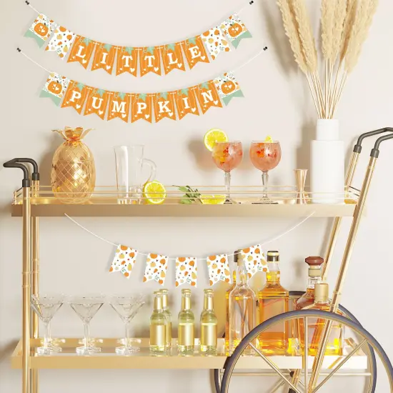 Big Dot of Happiness Little Pumpkin - Fall Birthday Party or Baby Shower Mini Pennant Banner {3}