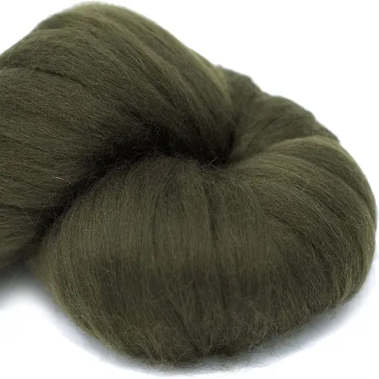 LEARN TO SPIN YARN - Beginner's Spinning Kit with Drop Spindle and Merino Pencil Roving. Choose your color. Cedar {3}