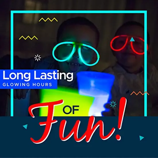 Glow Sticks Party Pack - 240 Pieces, Including 100 8-Inch Glow Sticks, 10 Ultra-Bright 6-Inch Glow Sticks, and Accessories for Creating Glow-in-the-Dark Necklaces, Bracelets, Glasses, Headbands, Balls, and Flowers {4}