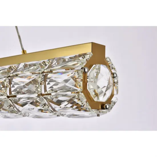 Valetta 42 inch LED linear pendant in gold {6}