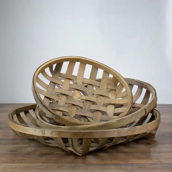 Raz Set of 3 Brown Woven Baskets 23.75" {3}