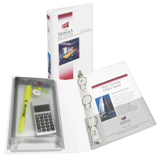 Avery Mini Durable View Protect & Store Binder, 1" Round Rings, 175-Sheet Capacity, 5-1/2" x 8-1/2", White (23011) {5}