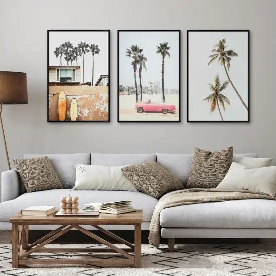 Americanflat Snap-In Picture Frame in Black - Set of 3 - Poster Frame with Slimline Molding, Plexiglass Cover, and Hanging Hardware - Black {6}