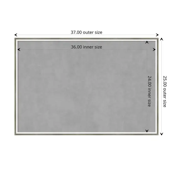 Lucie Wood Framed Magnetic Board Lucie Silver White {3}