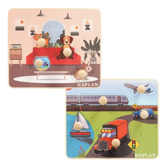 Kaplan Early Learning Company Kaplan Jumbo Knob Puzzles - Set of 7 {5}