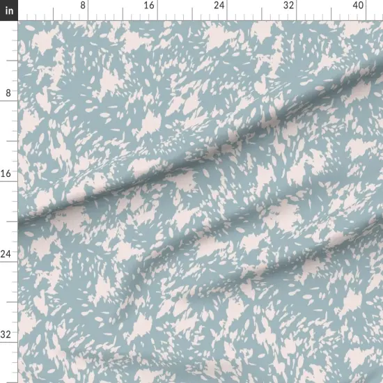 Various Fabrics by the Yard or Fat Quarter Duck Egg Blue Abstract Jungle Aqua Cream Modern Custom Printed Fabric by Spoonflower {1}
