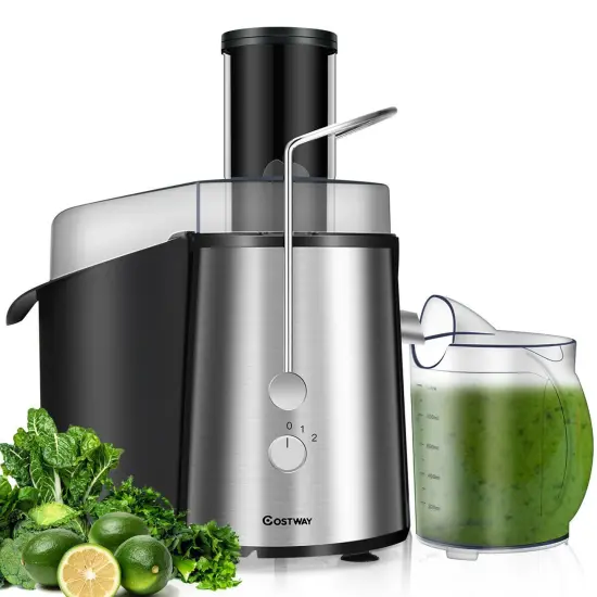 Costway Electric Juicer Wide Mouth Fruit & Vegetable Centrifugal Juice Extractor 2 Speed {1}