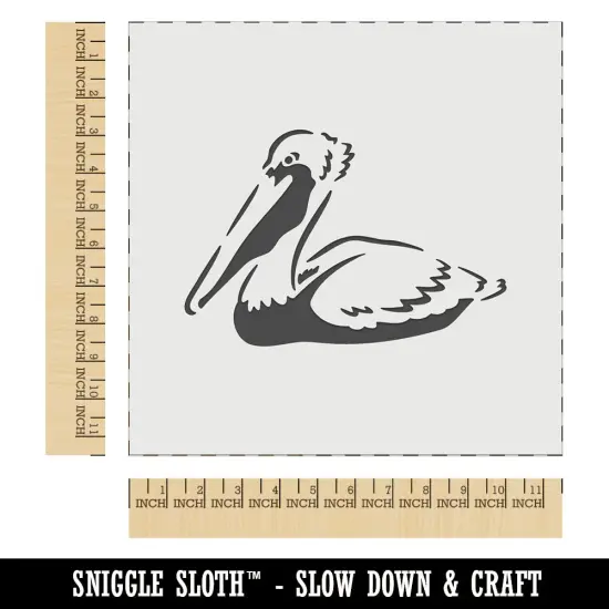 Brown Pelican Wall Cookie DIY Craft Reusable Stencil {1}