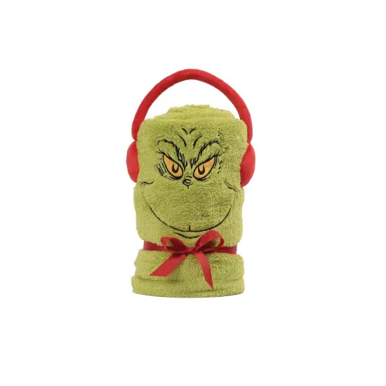 Enesco Enesco The Grinch Snowthrow Christmas Throw Blanket Green {1}