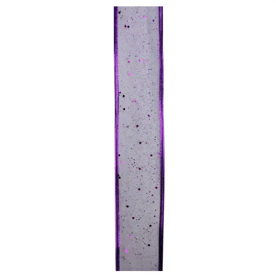 Northlight Pack of 12 Shimmering Purple Wired Christmas Craft Ribbon Spools - 2.5" x 120 Yards {3}