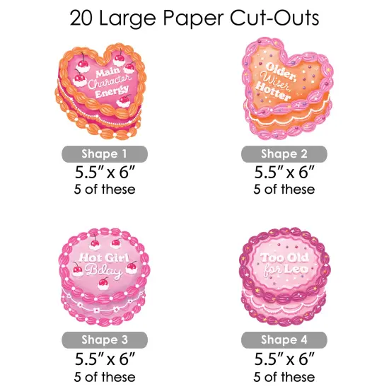 Big Dot of Happiness Hot Girl Bday - Vintage Cake Birthday Party DIY Decorations - Clothespin Garland Banner - 44 Pieces {7}