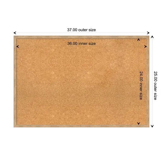 Imprint Wood Framed Corkboard, Natural Cork Imprint Light Bronze {3}