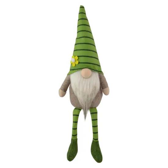 Northlight Striped Gnome with Crossed Legs - 16" - Green {1}