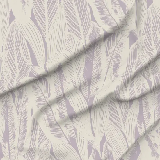 Various Fabrics by the Yard or Fat Quarter Banana Leaves Lavender Cream Large Scale Minimal Botanical Abstract Tropical Light Purple Custom Printed Fabric by Spoonflower {6}