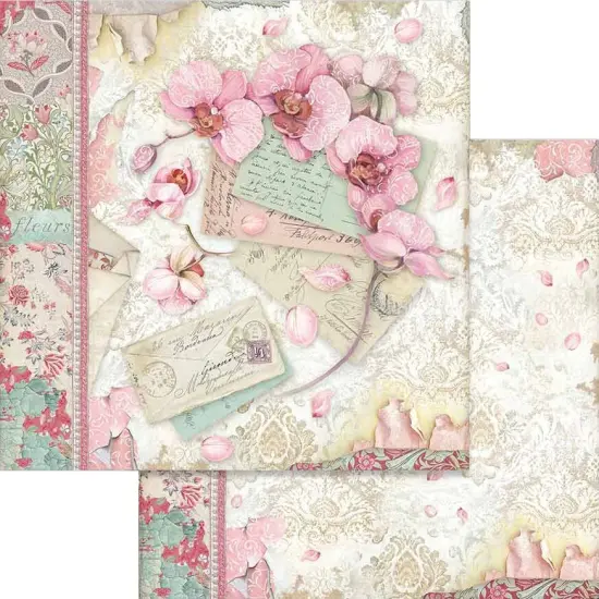 Stamperia Double-Sided Paper Pad 12"X12" 10/Pkg-Orchids & Cats, 10 Designs/1 Each {5}