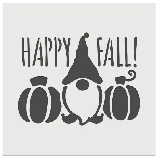 Happy Fall Pumpkin Gnome Wall Cookie DIY Craft Reusable Stencil {2}