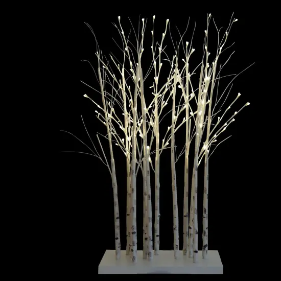 Northlight LED Lighted White Birch Twig Tree Cluster Christmas Decoration - 4' {3}