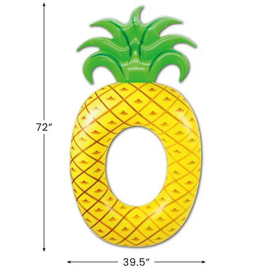 Northlight 72" Yellow Pineapple Inflatable Tube Ring Swimming Pool Float {4}