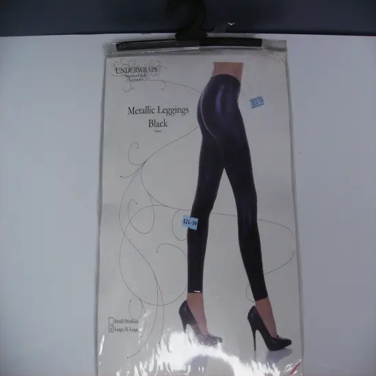 Underwraps Womens Metallic Black Leggings Halloween Accessory - XS {1}