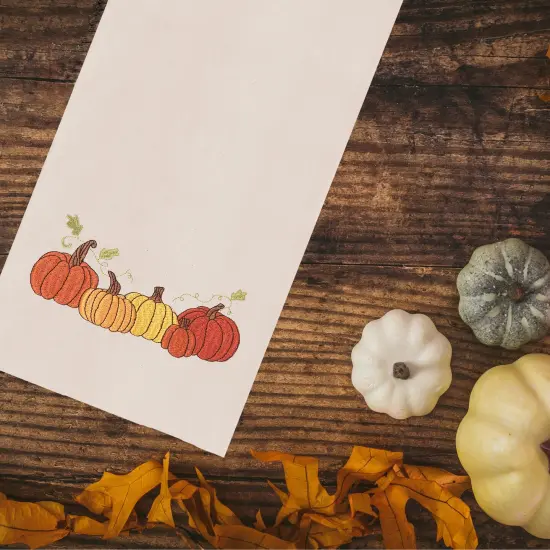 Pumpkin Patch Kitchen Fall Harvest Dishtowel {3}